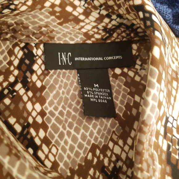 Brown and tan button up dress - Picture 3 of 4